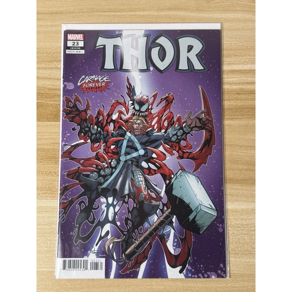 THOR 23 CARNAGE FOREVER VARIANT LOGAN LUBERA CARNAGIZED MARVEL 2022